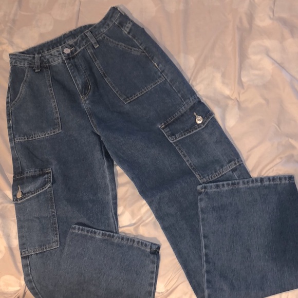 Cargo straight leg jeans - Picture 2 of 4